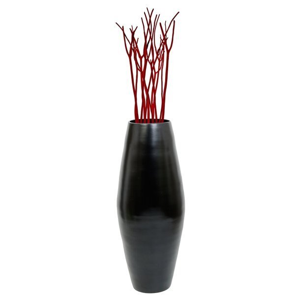 Bamboo Cylinder Floor Vase-Handcrafted Tall Decorative Vase-Ideal for Dining Room, Living Room, 27.5